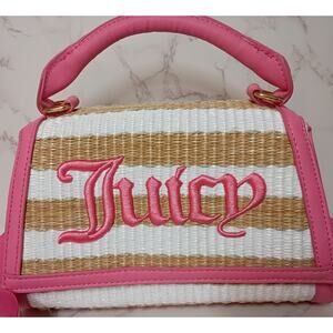 JUICY COUTURE  Natural White & Pink Lemonade Gelato Mini Tote - NEW